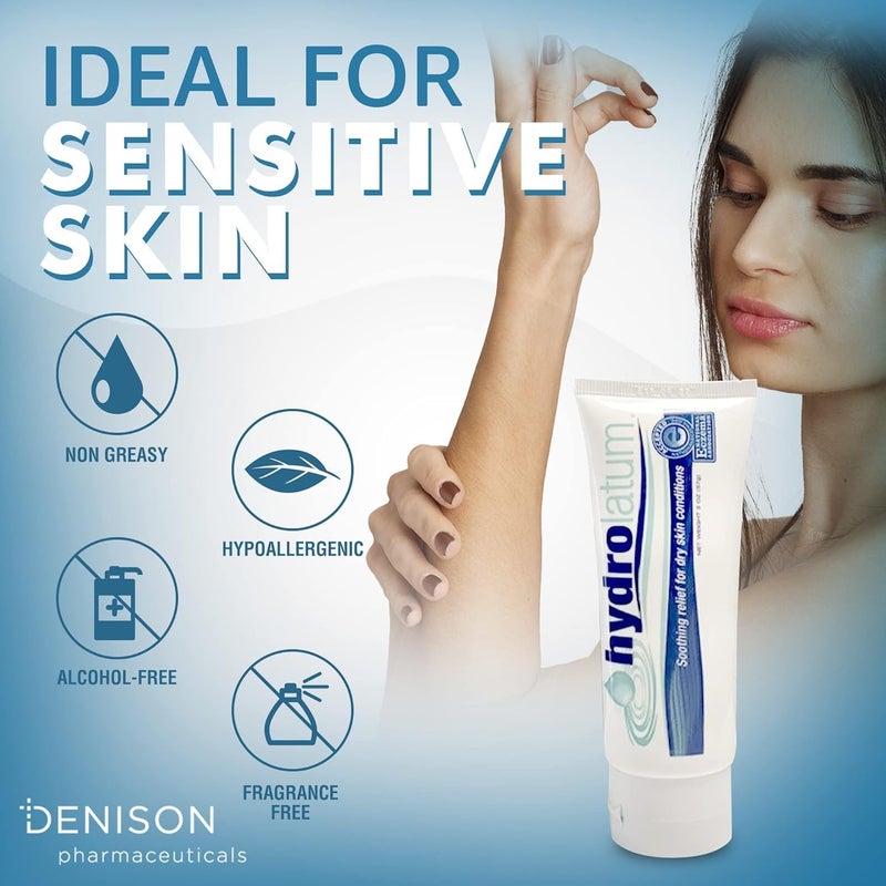Hydrolatum Dry Skin Cream - Hydrating Moisturizer for Sensitive & Extra Dry, Nourishing Body Lotion for Men & Women - 2oz - Image 3